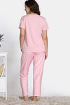 Zivame 2 Mile Fashion Knit Poly Pyjama Set - Rose Shadow — thumbnail 4